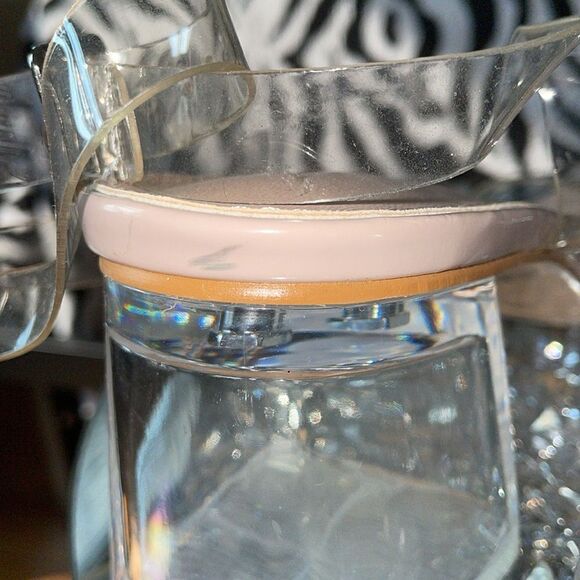 NWOT Public desire lucite clear translucent transparent pink nude kitten heels - Picture 9 of 11